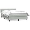 vidaXL Box spring postel s matrac&iacute; světle &scaron;ed&aacute; 140x220 cm samet
