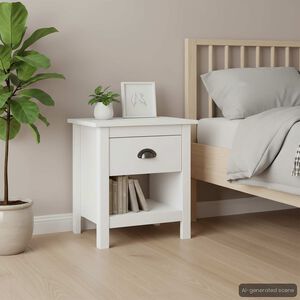 vidaXL Nočn&iacute; stolky 2 ks Hill 46 x 35 x 49,5 cm masivn&iacute; borov&eacute; dřevo