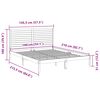 vidaXL Prodloužený rám postele bez matrace bílý 140 x 210 cm masiv