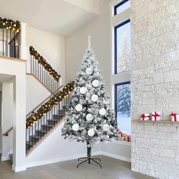 vidaXL V&aacute;nočn&iacute; ozdoba Set XXL 4 pcs B&iacute;l&aacute; Plast