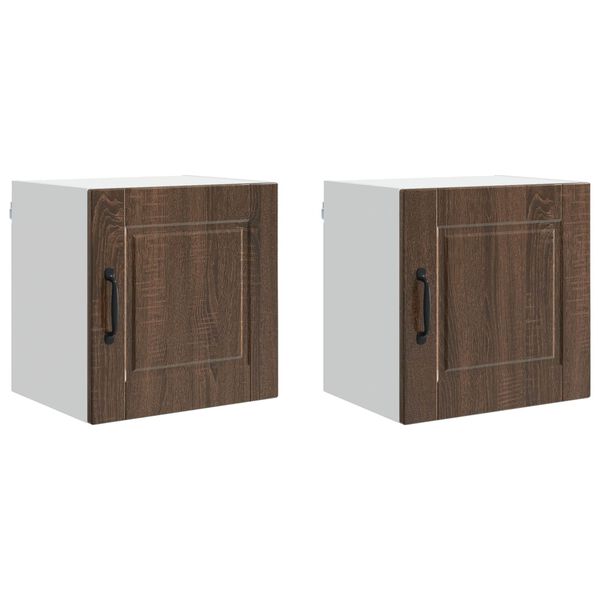 vidaXL Kuchyňsk&aacute; skř&iacute;ň s polic&iacute; 2 pcs Hněd&yacute; dub 40 x 31 x 40 cm