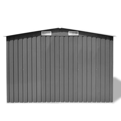 vidaXL Zahradní domek na nářadí šedý kovový 257 x 205 x 178 cm