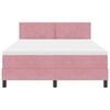 vidaXL Postel s boxspringem s matrac&iacute; s čelo Růžov&aacute; 160 x 200 cm samet