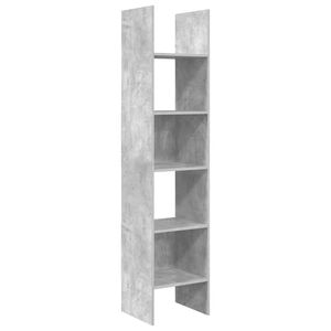 vidaXL Knihovna betonově &scaron;ed&aacute; 40 x 35 x 180 cm kompozitn&iacute; dřevo
