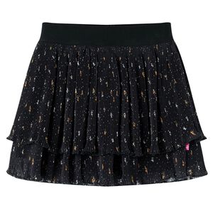 Dětsk&aacute; sukně vrstven&yacute; vol&aacute;nkov&yacute; design čern&aacute; 92