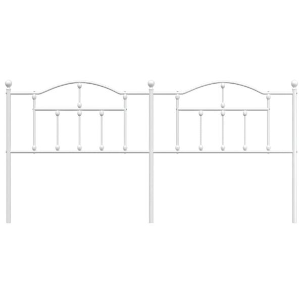 vidaXL Kovov&eacute; n&aacute;hradn&iacute; čelo postele b&iacute;l&eacute; 193 cm
