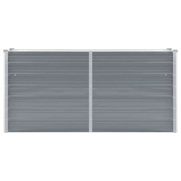 vidaXL Vyvýšený záhon pozinkovaná ocel 160 x 40 x 77 cm šedý