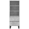 vidaXL Skř&iacute;ň highboard betonově &scaron;ed&aacute; 40 x 36 x 110 cm kompozitn&iacute; dřevo