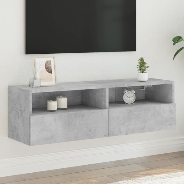 vidaXL N&aacute;stěnn&aacute; TV skř&iacute;ňka betonově &scaron;ed&aacute; 100x30x30 cm kompozitn&iacute; dřevo