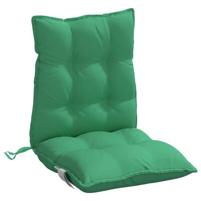 vidaXL Podušky na židli s nízkým opěradlem 4 ks zelené oxfordská látka