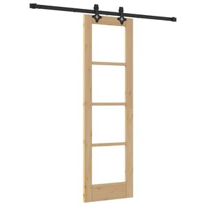 vidaXL Posuvn&eacute; dveře ORKDAL 61 x 198,5 cm Masivn&iacute; borov&eacute; dřevo a sklo