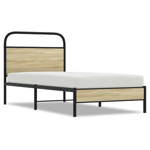 vidaXL R&aacute;m postele bez matrace 75x190 cm dub sonoma kompozitn&iacute; dřevo