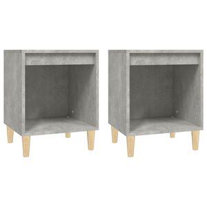 vidaXL Nočn&iacute; stolky 2 ks betonově &scaron;ed&eacute; 40 x 35 x 50 cm