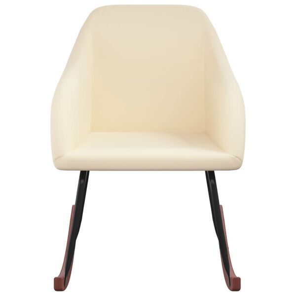 vidaXL Houpac&iacute; křeslo kr&eacute;mově samet