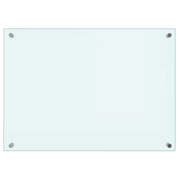 vidaXL Kuchyňsk&eacute; panely 2 ks b&iacute;l&eacute; 70 x 50 cm tvrzen&eacute; sklo