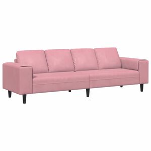 vidaXL Pohovka do ob&yacute;vac&iacute;ho pokoje Růžov&aacute; 250 x 77 x 76 cm