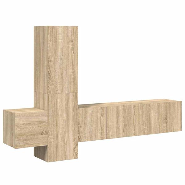vidaXL 5dílný set TV skříněk dub sonoma kompozitní dřevo