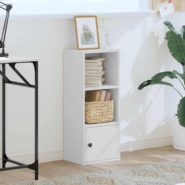 vidaXL Knihovna b&iacute;l&aacute; 31x24x77 cm kompozitn&iacute; dřevo