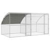 vidaXL Klec pro drůbež se 2 dv&iacute;řky 2 ks Stř&iacute;brn&aacute; 400x200x200cm