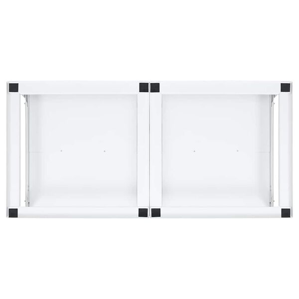 vidaXL Podstavec pod pračku a su&scaron;ičku s v&yacute;suvn&yacute;mi policemi b&iacute;l&yacute;