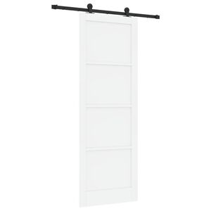 vidaXL Posuvn&eacute; dveře ORKDAL 83 x 232 cm Masivn&iacute; borovicov&eacute; dřevo B&iacute;l&aacute;