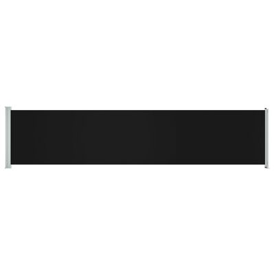 vidaXL Zatahovací boční markýza / zástěna 140 x 600 cm černá
