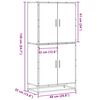 vidaXL Skř&iacute;ň highboard &scaron;ed&aacute; sonoma 68 x 35 x 139 cm kompozitn&iacute; dřevo