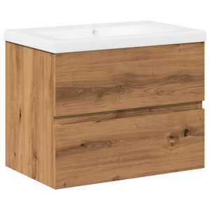 vidaXL Skř&iacute;ňka se z&aacute;pustn&yacute;m umyvadlem dub artisan