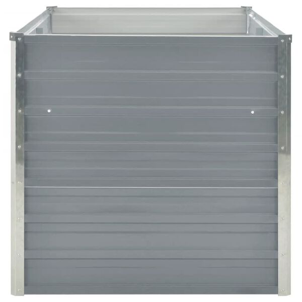 vidaXL Vyv&yacute;&scaron;en&yacute; zahradn&iacute; truhl&iacute;k 160x80x77 cm galvanizovan&aacute; ocel &scaron;ed&yacute;