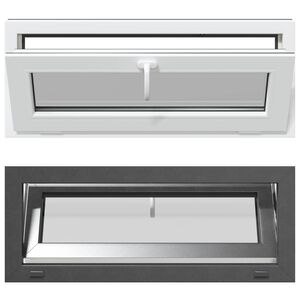 vidaXL Okeno do suter&eacute;nu RISOR 100 x 40 cm PVC a sklo