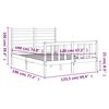 vidaXL R&aacute;m postele s čelem Small Double masivn&iacute; dřevo