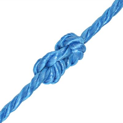 vidaXL Kroucené lano, polypropylen, 6 mm, 200 m, modrá