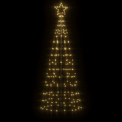 vidaXL Vánoční stromek kužel s hroty 220 teplých bílých LED 180 cm