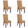 vidaXL J&iacute;deln&iacute; židle 4 ks hněd&eacute; př&iacute;rodn&iacute; ratan