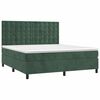 vidaXL Box spring postel s matrac&iacute; tmavě zelen&aacute; 160x200 cm samet