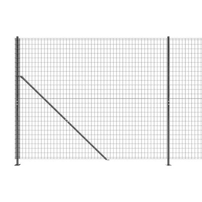 vidaXL Drátěný plot s přírubami antracitový 1,4 x 25 m