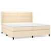 vidaXL Box spring postel s matrac&iacute; kr&eacute;mov&aacute; 200x200 cm textil