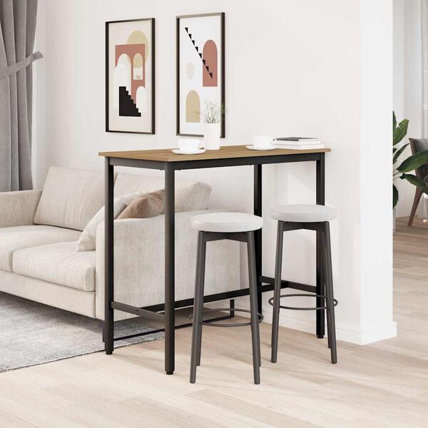 vidaXL stůl Artisanov&yacute; dub 100 x 50 x 90,5 cm Inžen&yacute;rsk&eacute; dřevo a ocel