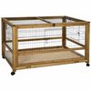 Kerbl Klec pro mal&aacute; zv&iacute;řata do interi&eacute;ru 116 x 75 x 70 cm dřevo hněd&aacute;