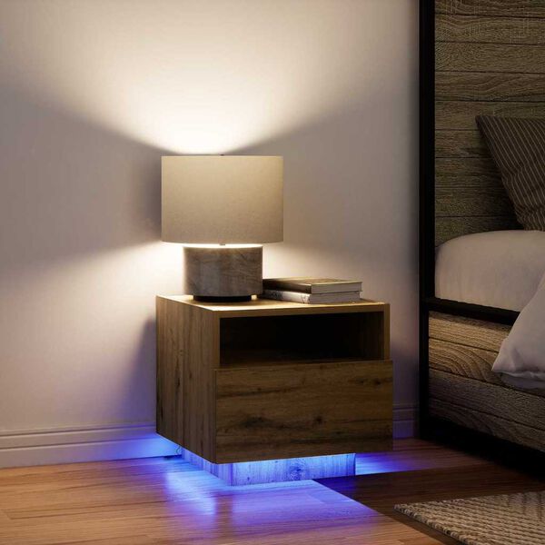 vidaXL Nočn&iacute; skř&iacute;ňka Artisanov&yacute; dub 40 x 39 x 37 cm kompozitn&iacute; dřevo