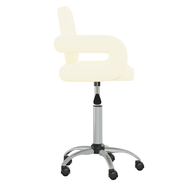 vidaXL Otočn&aacute; j&iacute;deln&iacute; židle kr&eacute;mov&aacute; uměl&aacute; kůže