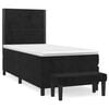 vidaXL Box spring postel s matrac&iacute; čern&aacute; 90x200 cm samet