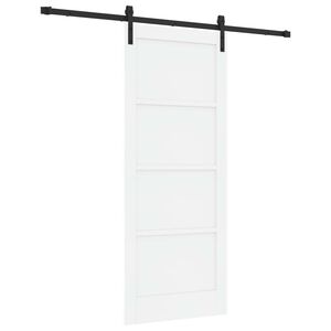 vidaXL Posuvn&eacute; dveře 83 x 202 cm Masivn&iacute; borovicov&eacute; dřevo B&iacute;l&aacute; a čern&aacute;