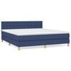 vidaXL Box spring postel s matrac&iacute; modr&aacute; 160x200 cm textil