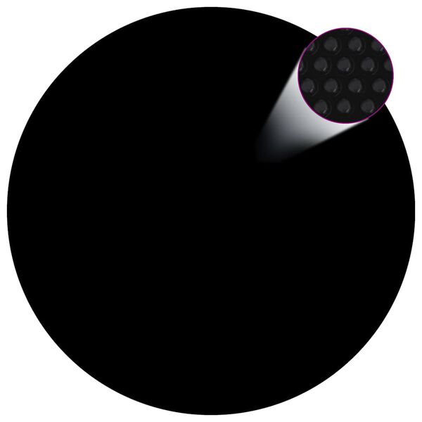 vidaXL Plovoucí PE solární plachta na bazén 549 cm černo-modrá