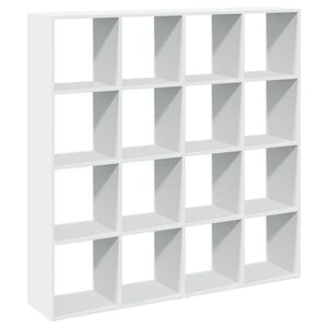 vidaXL Knihovna b&iacute;l&aacute; 137,5 x 29 x 137,5 cm kompozitn&iacute; dřevo