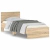 vidaXL Postel bez matrace s čelem dub sonoma 90 x 200 cm