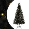 vidaXL V&aacute;nočn&iacute; stromeček s 300 LED diodami s stojanem Čern&aacute; 240 cm PVC