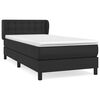 vidaXL Box spring postel s matrac&iacute; čern&aacute; 90x200 cm uměl&aacute; kůže