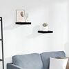 vidaXL Plovouc&iacute; n&aacute;stěnn&eacute; police 2 ks leskl&eacute; čern&eacute; 23x23,5x3,8 cm MDF